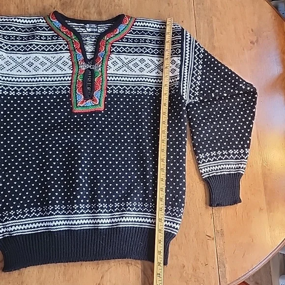 Vintage 90s wool Dale of Norway Scandinavian sweater 50 M L EUC - Picture 11 of 17